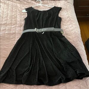 London Style Classic Black Midi Dress